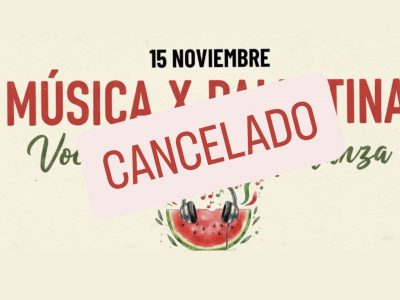 Cancelado el festival solidario Música x Palestina