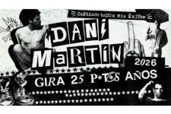 Dani Martín celebra en el Roig Arena